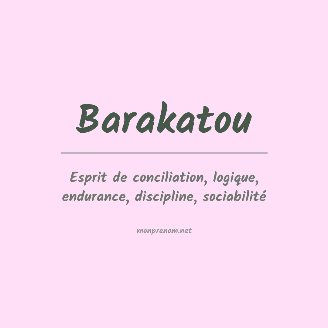 Signification du prénom Barakatou