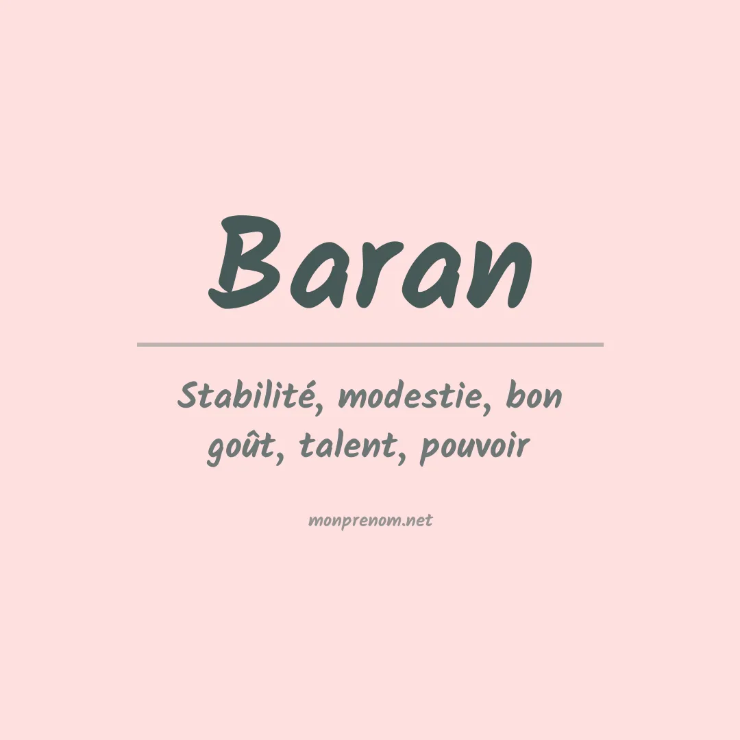 Prénom Baran