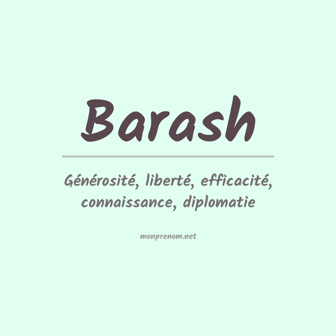 Prénom Barash