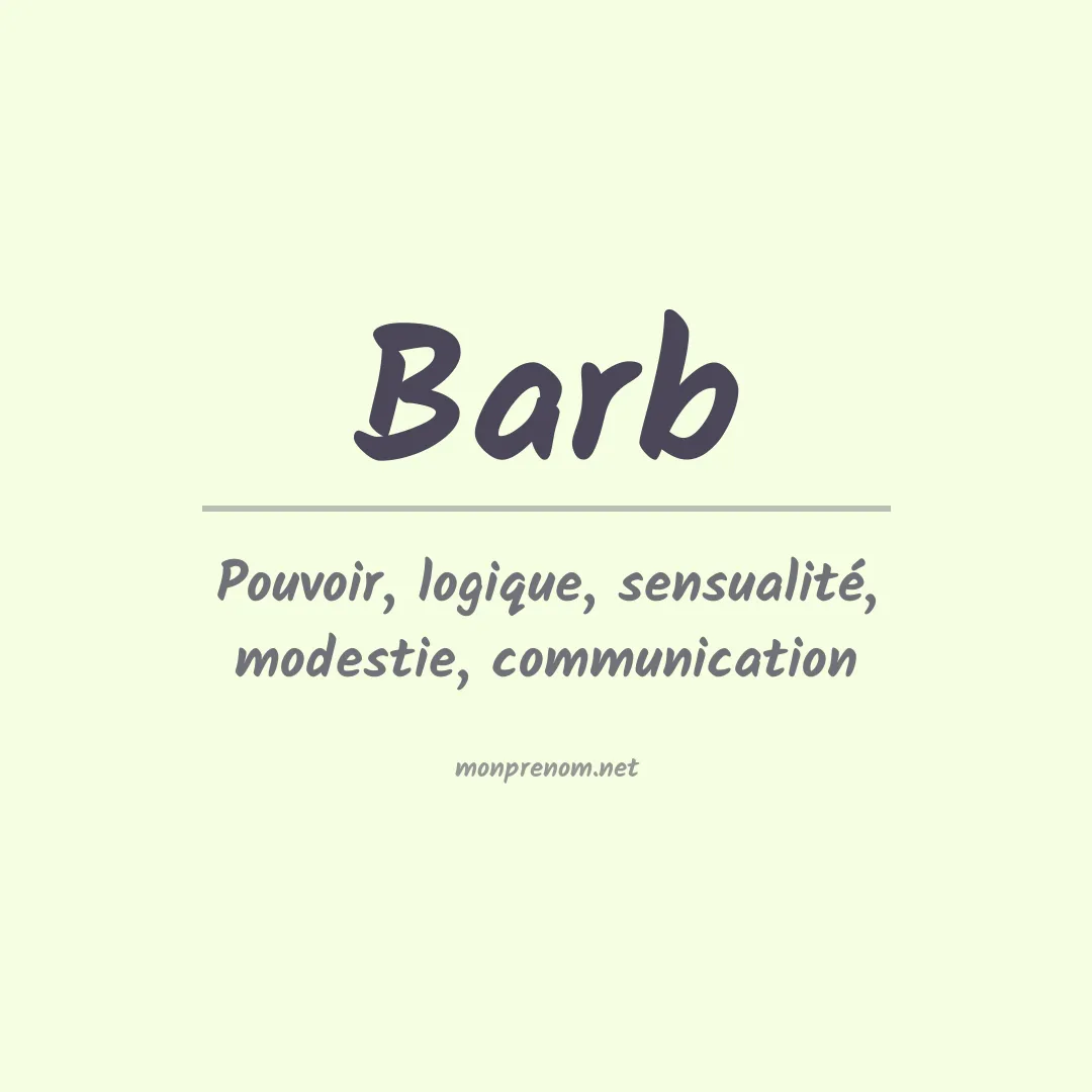 Signification du prénom Barb