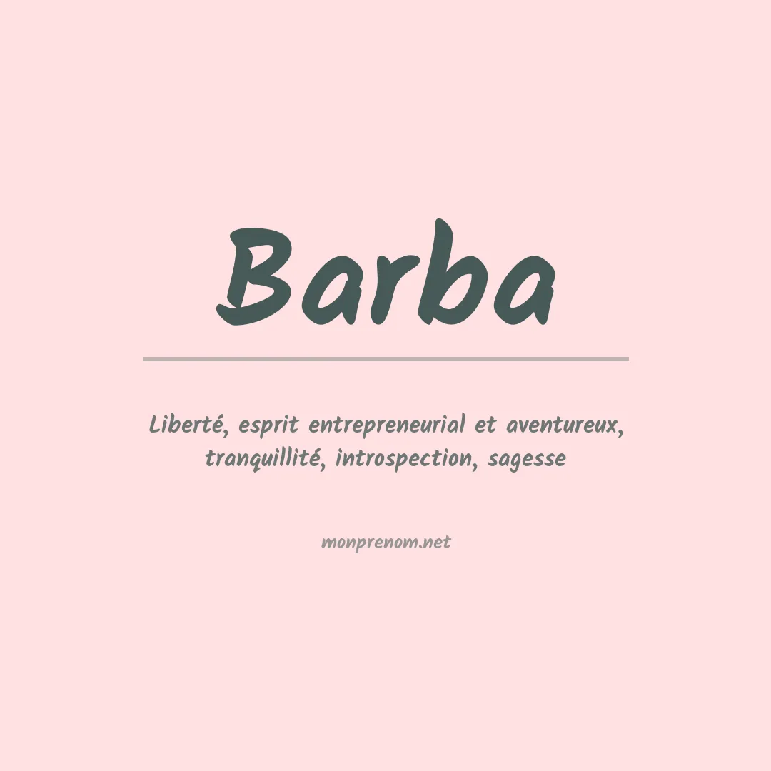 Prénom Barba