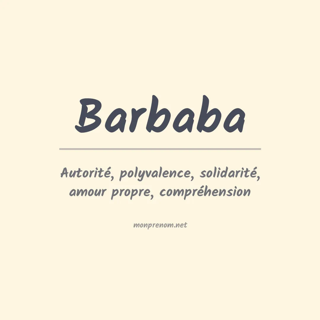 Signification du prénom Barbaba