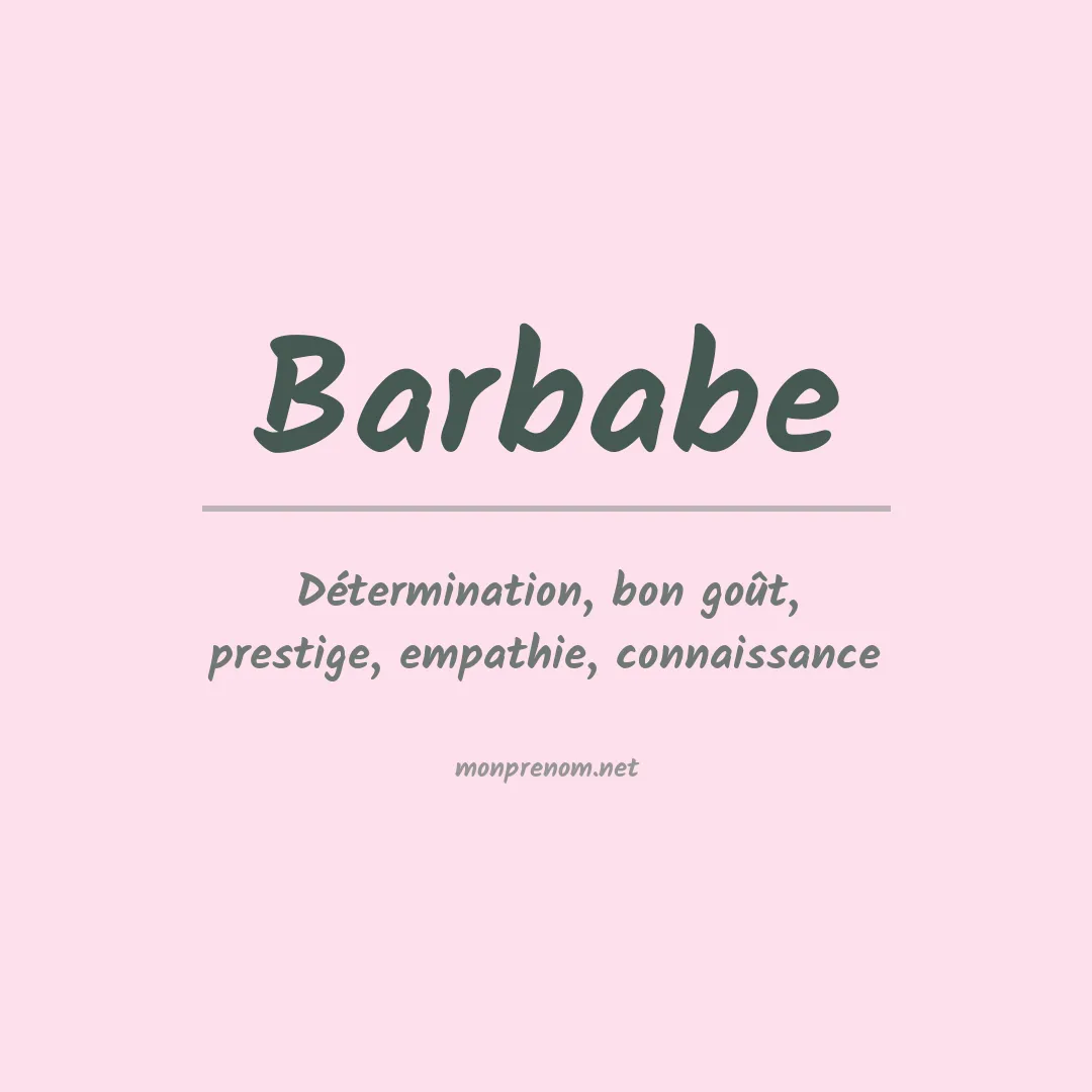 Signification du prénom Barbabe