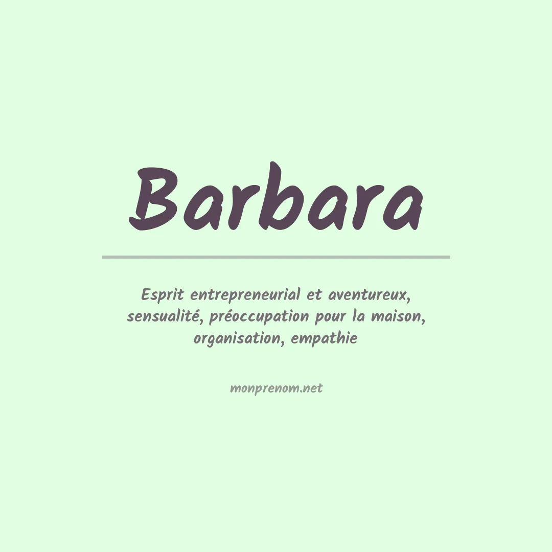 Prénom Barbara
