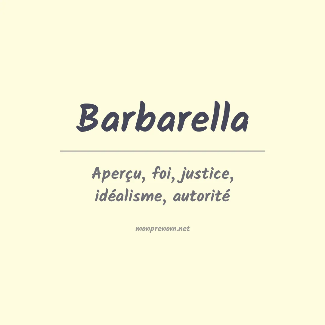 Signification du prénom Barbarella