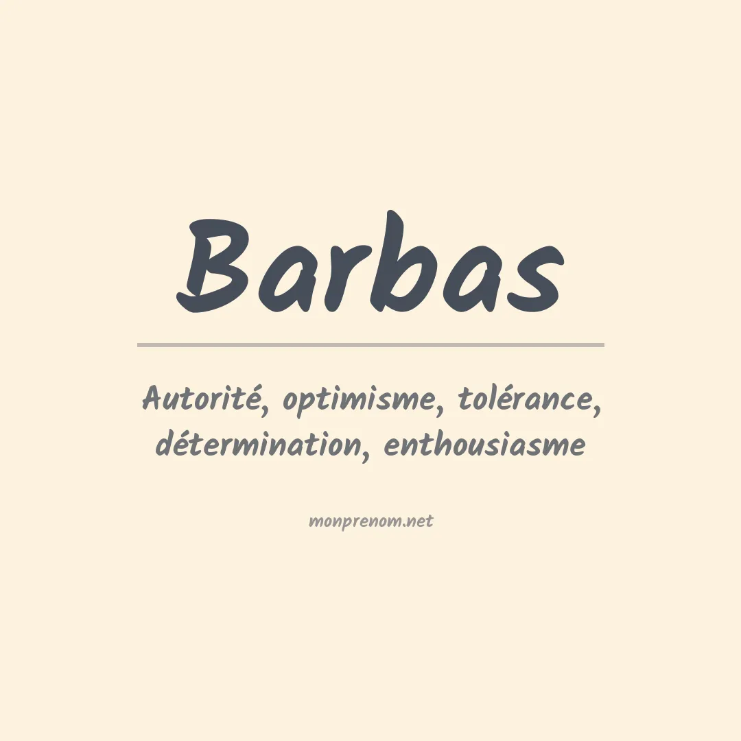 Prénom Barbas