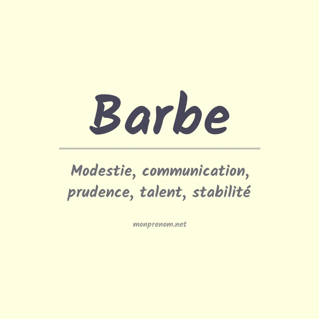 Prénom Barbe