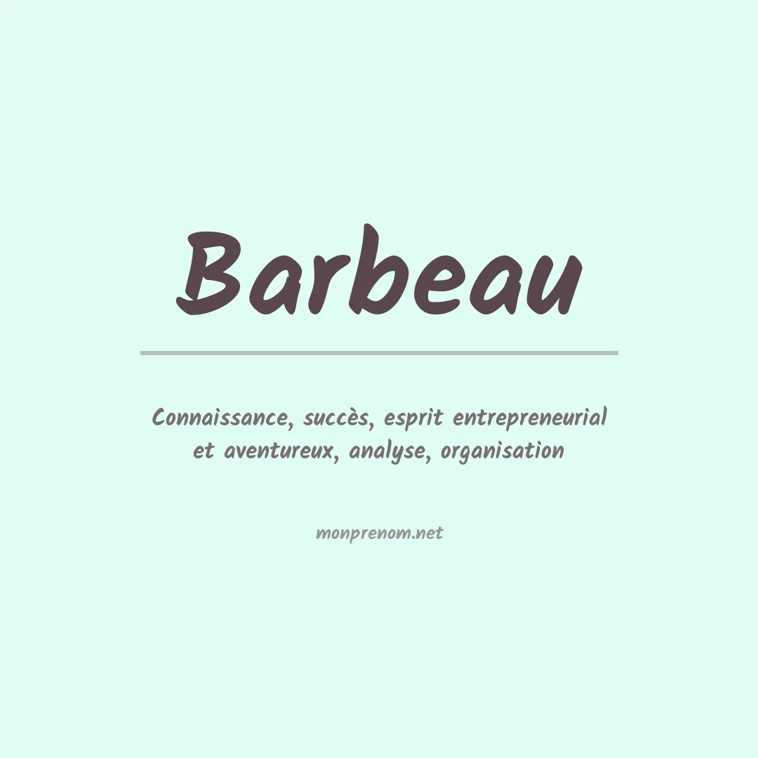 Prénom Barbeau