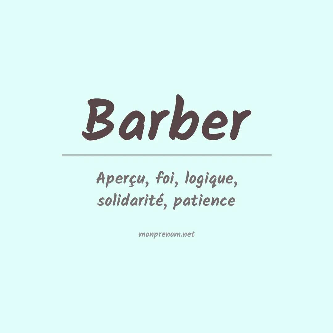 Prénom Barber