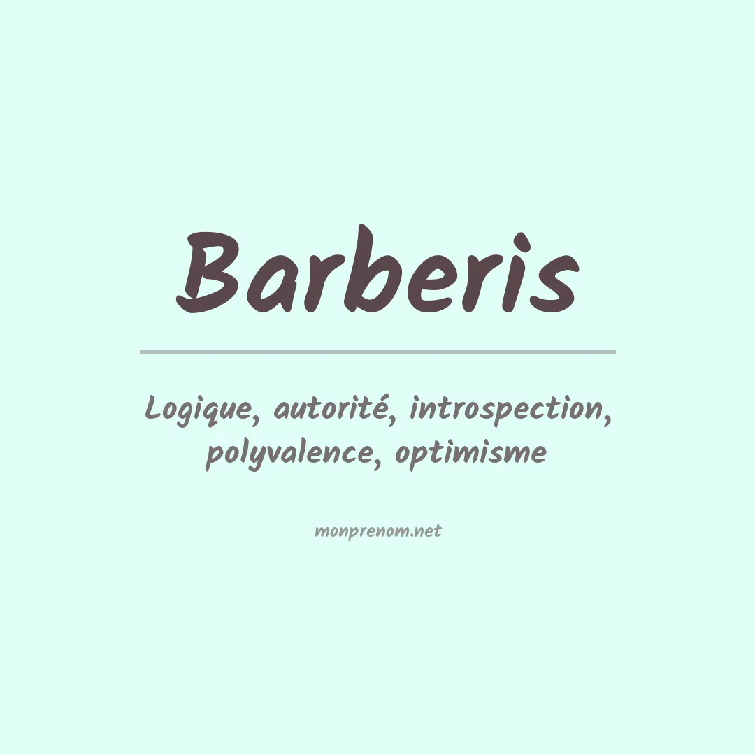 Signification du prénom Barberis