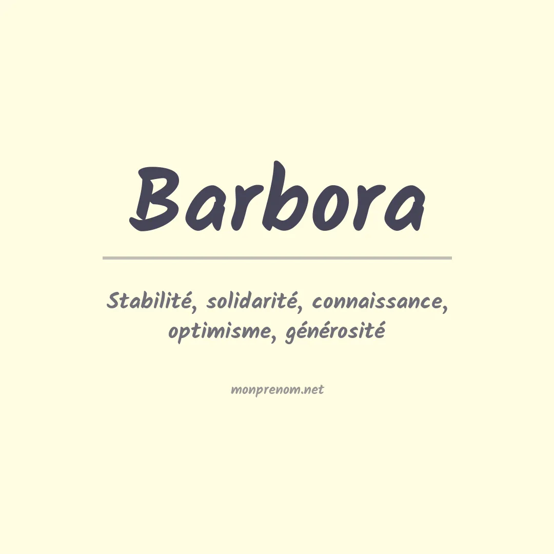 Signification du prénom Barbora