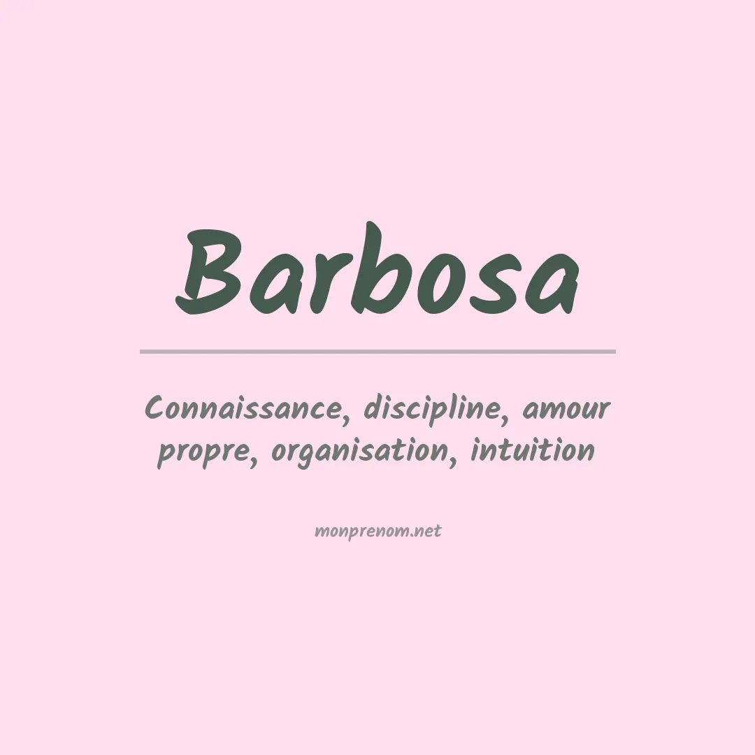 Signification du prénom Barbosa