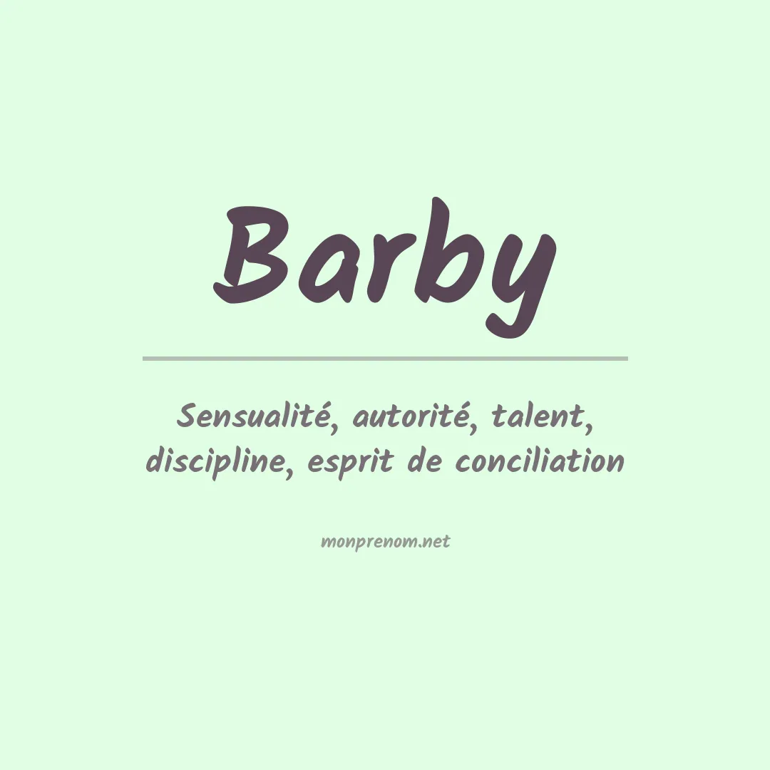 Signification du prénom Barby