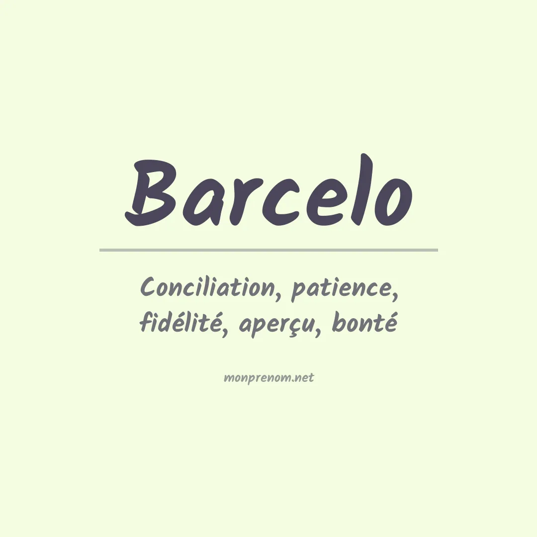 Prénom Barcelo