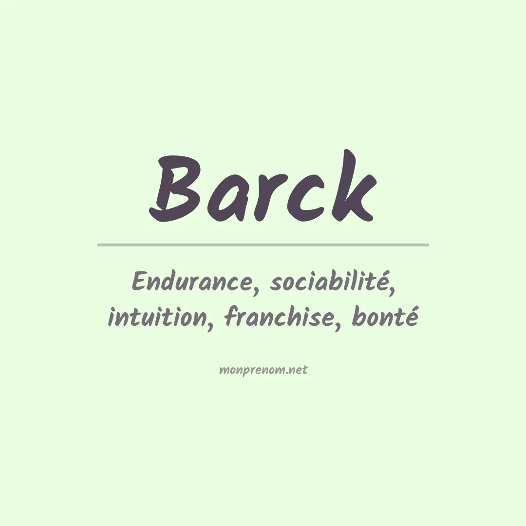 Prénom Barck