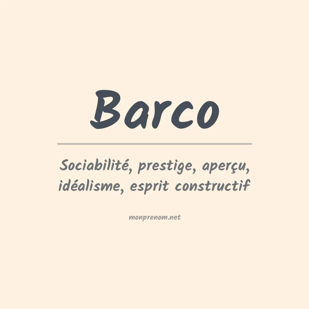 Prénom Barco