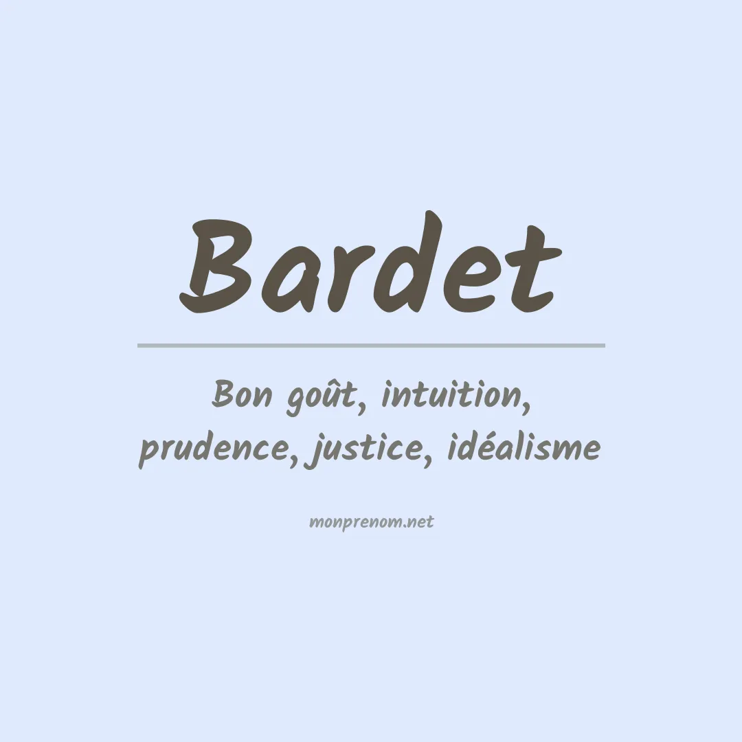 Signification du prénom Bardet