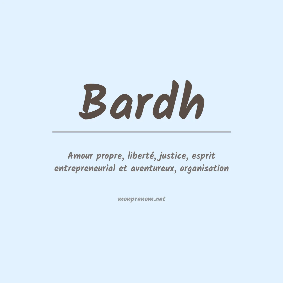 Signification du prénom Bardh