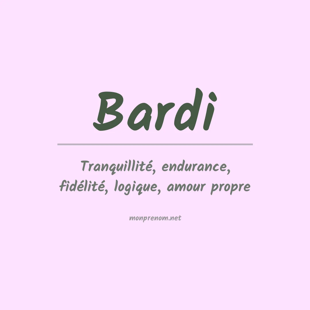 Prénom Bardi