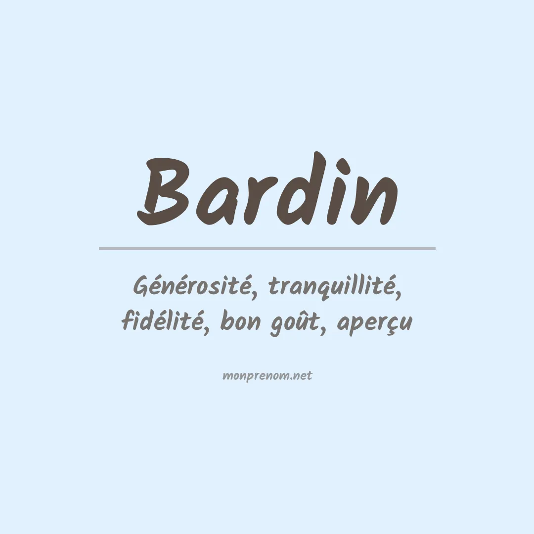 Prénom Bardin