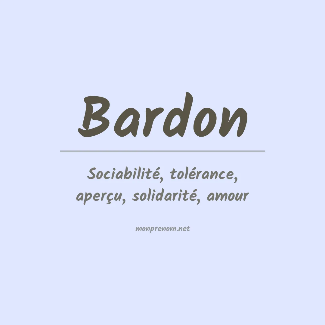 Prénom Bardon