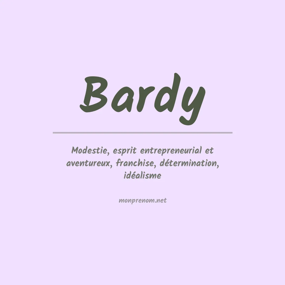 Prénom Bardy