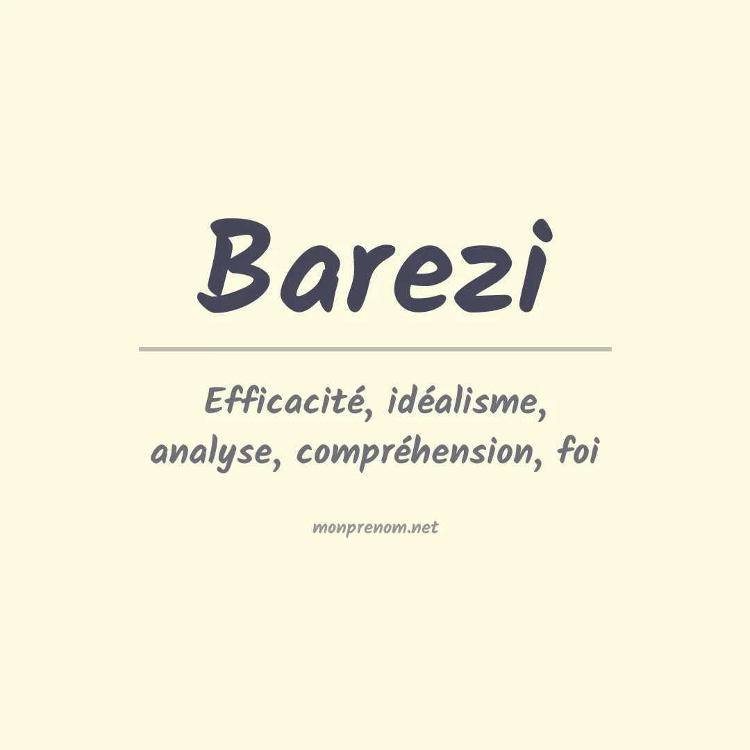 Prénom Barezi