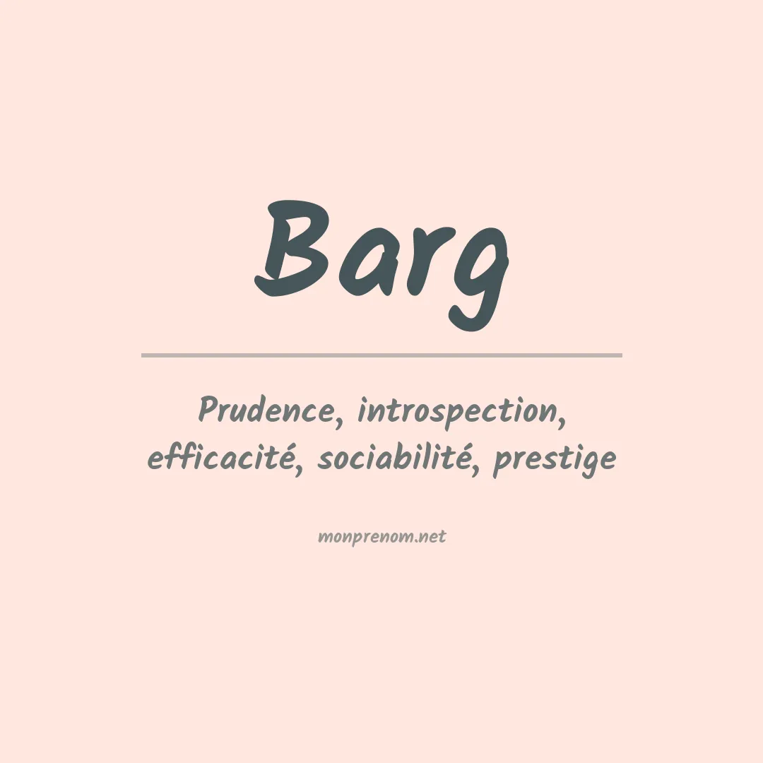 Prénom Barg