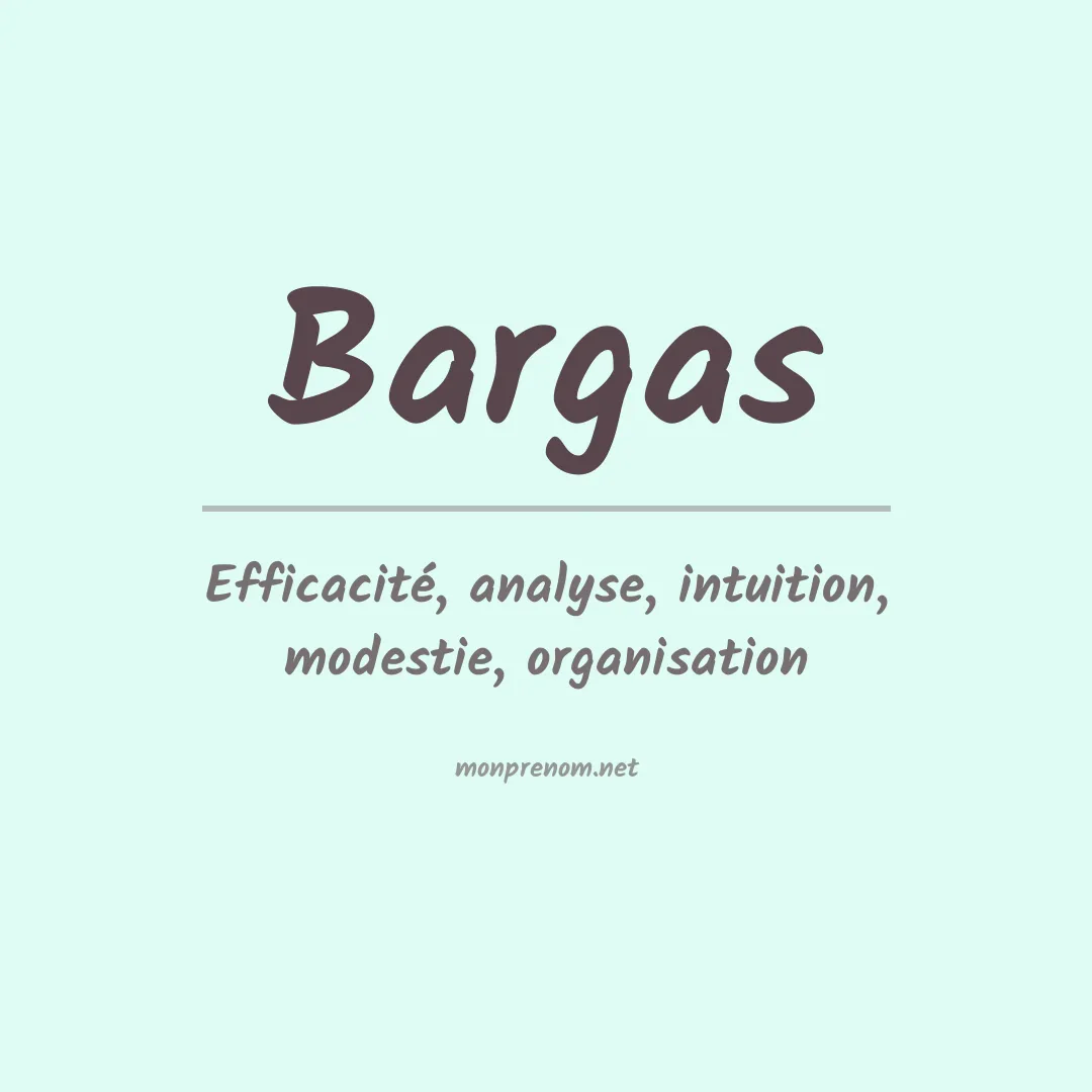Prénom Bargas