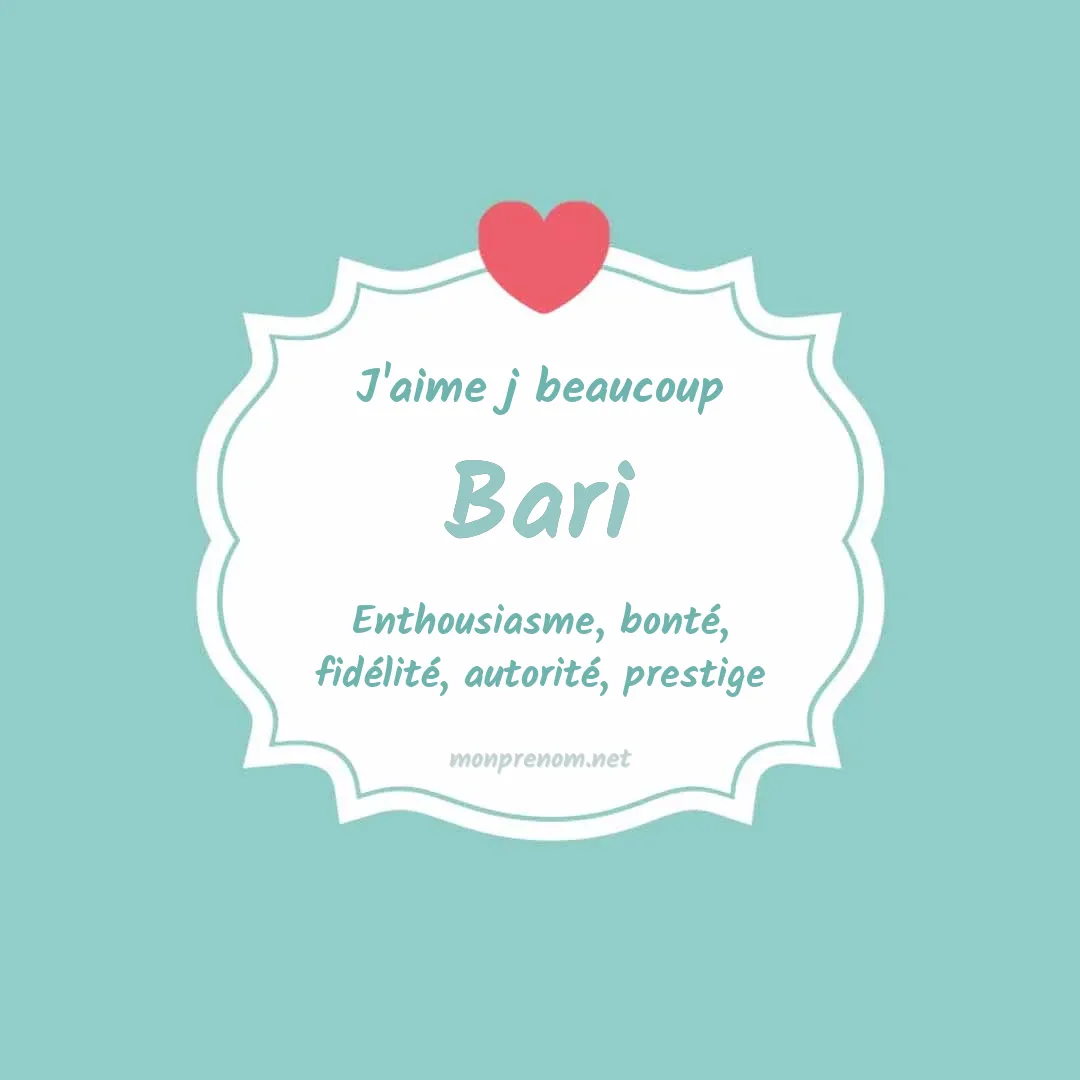J'aime beaucoup Bari
