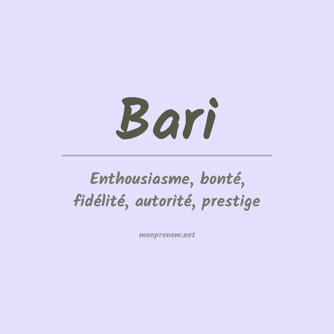 Prénom Bari