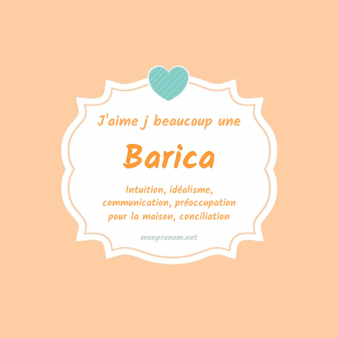 J'aime beaucoup Barica