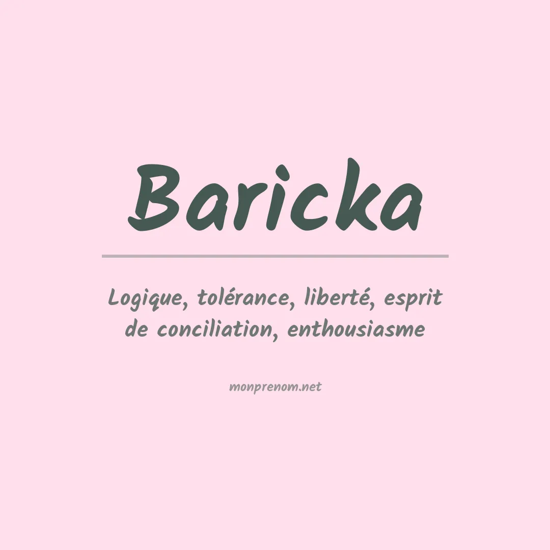 Signification du prénom Baricka