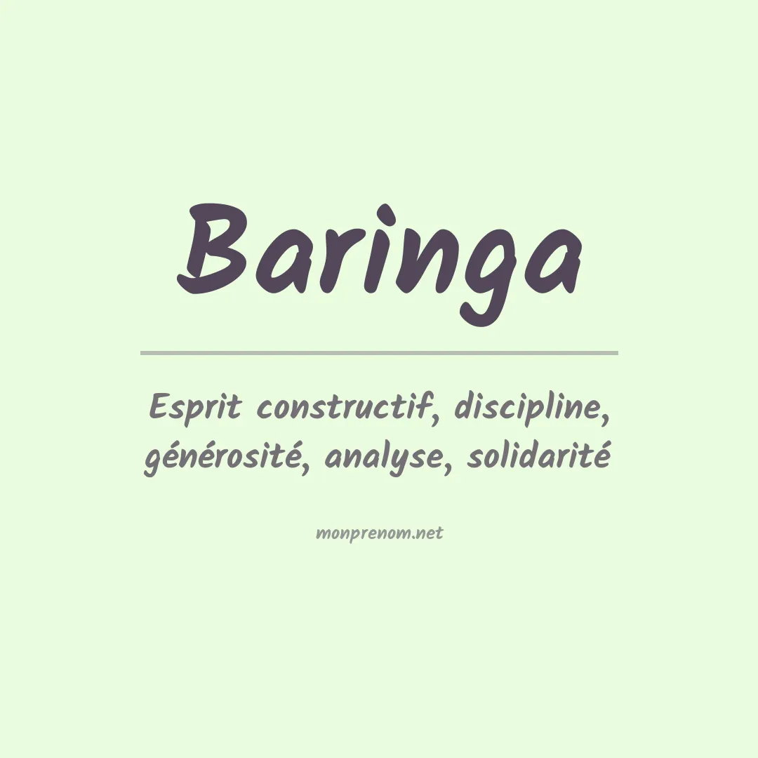 Signification du prénom Baringa