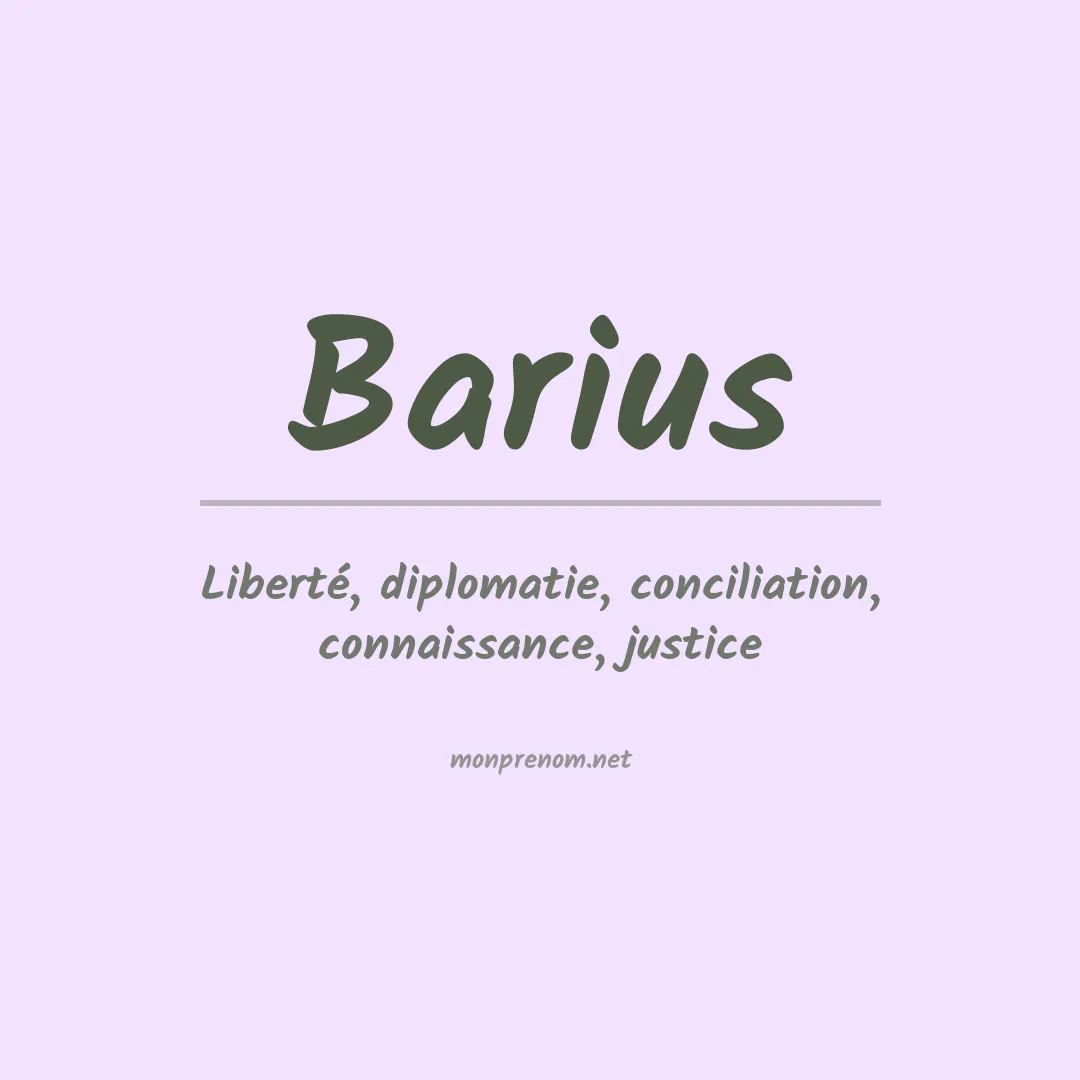 Prénom Barius