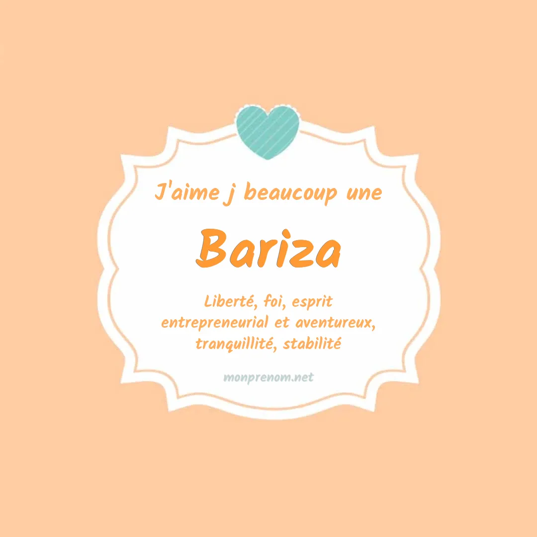 J'aime beaucoup Bariza