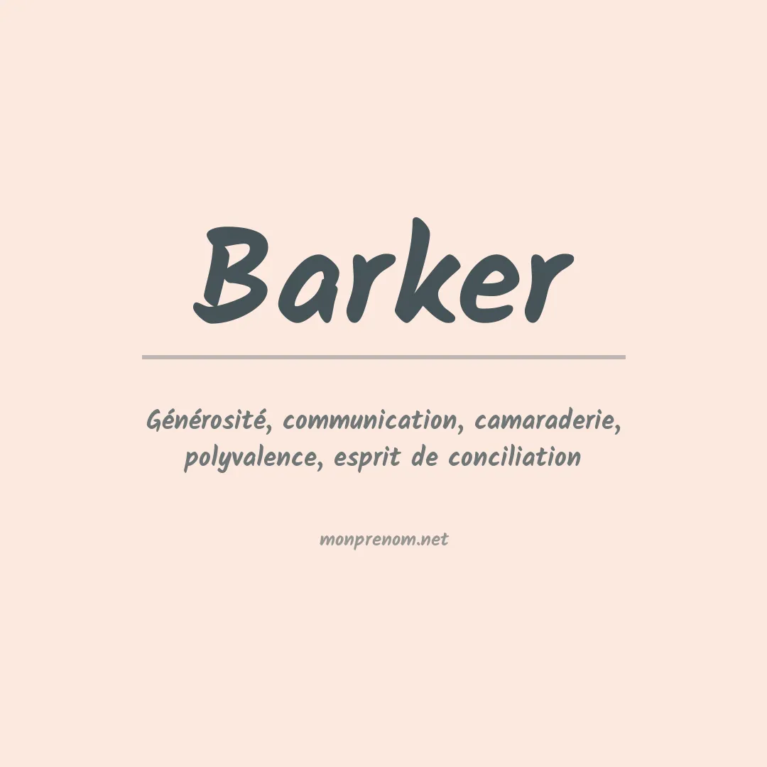 Prénom Barker