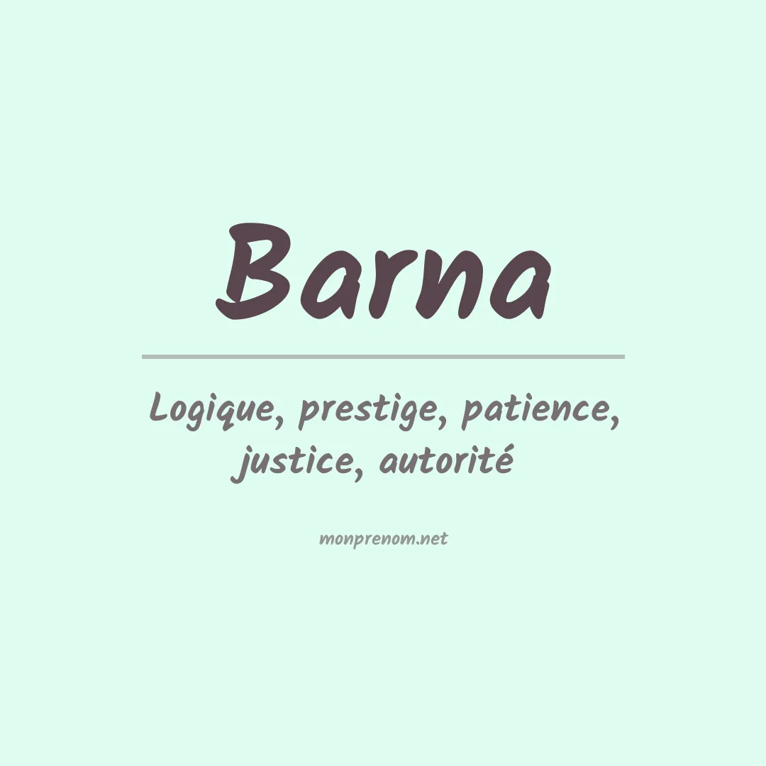 Prénom Barna