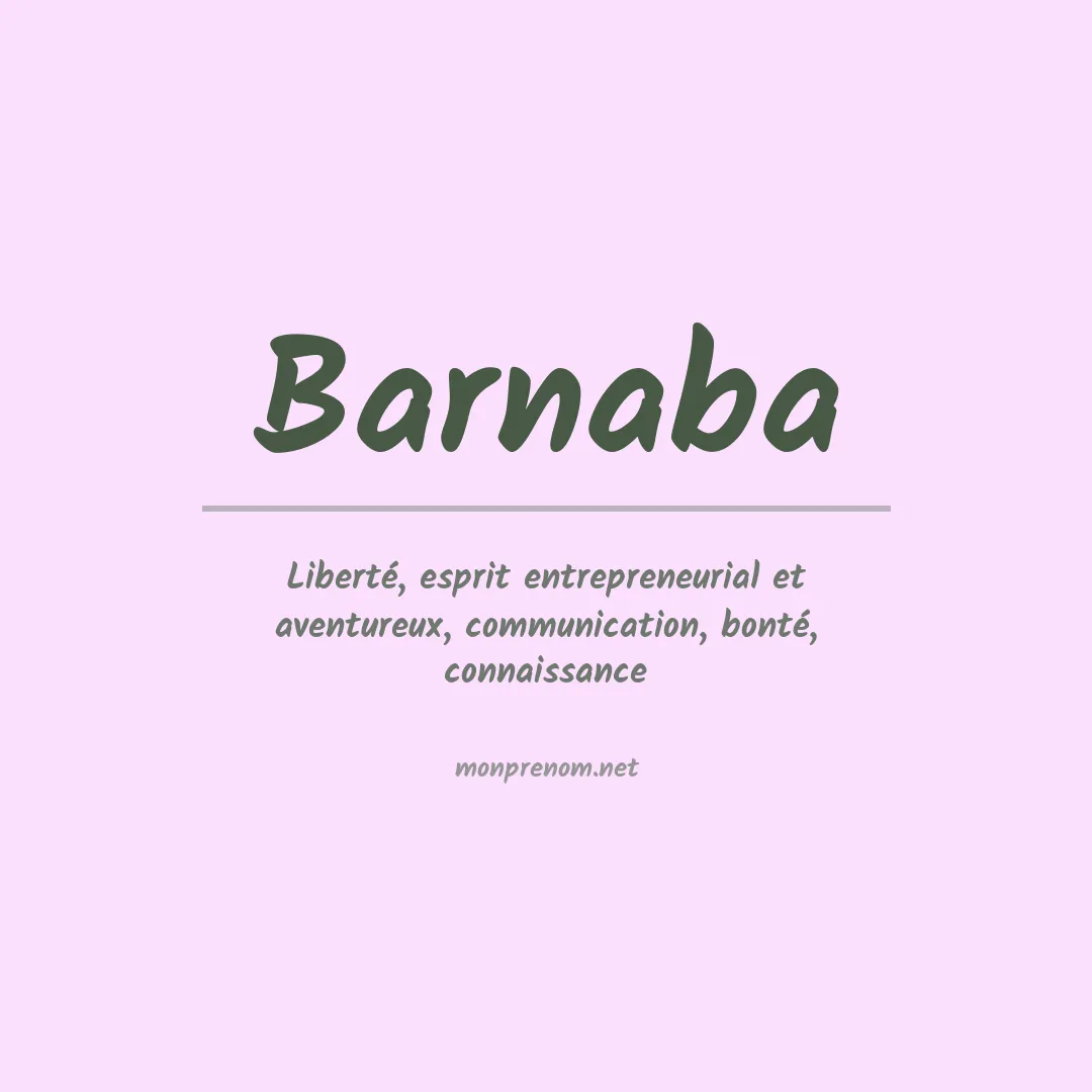 Prénom Barnaba