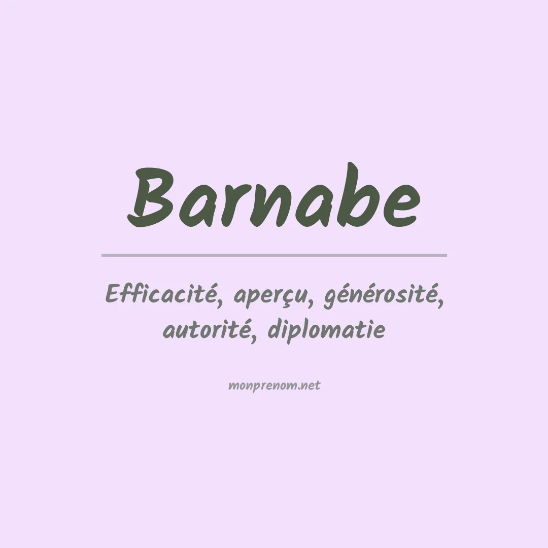 Signification du prénom Barnabe