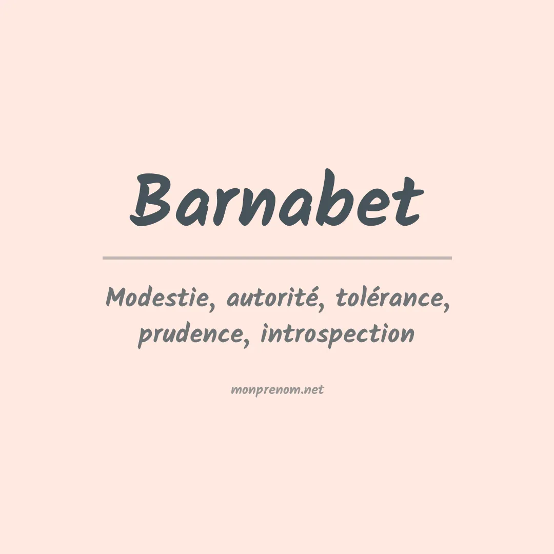 Signification du prénom Barnabet