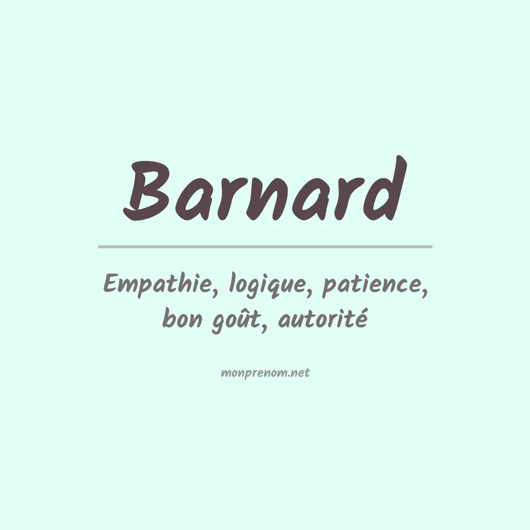 Prénom Barnard