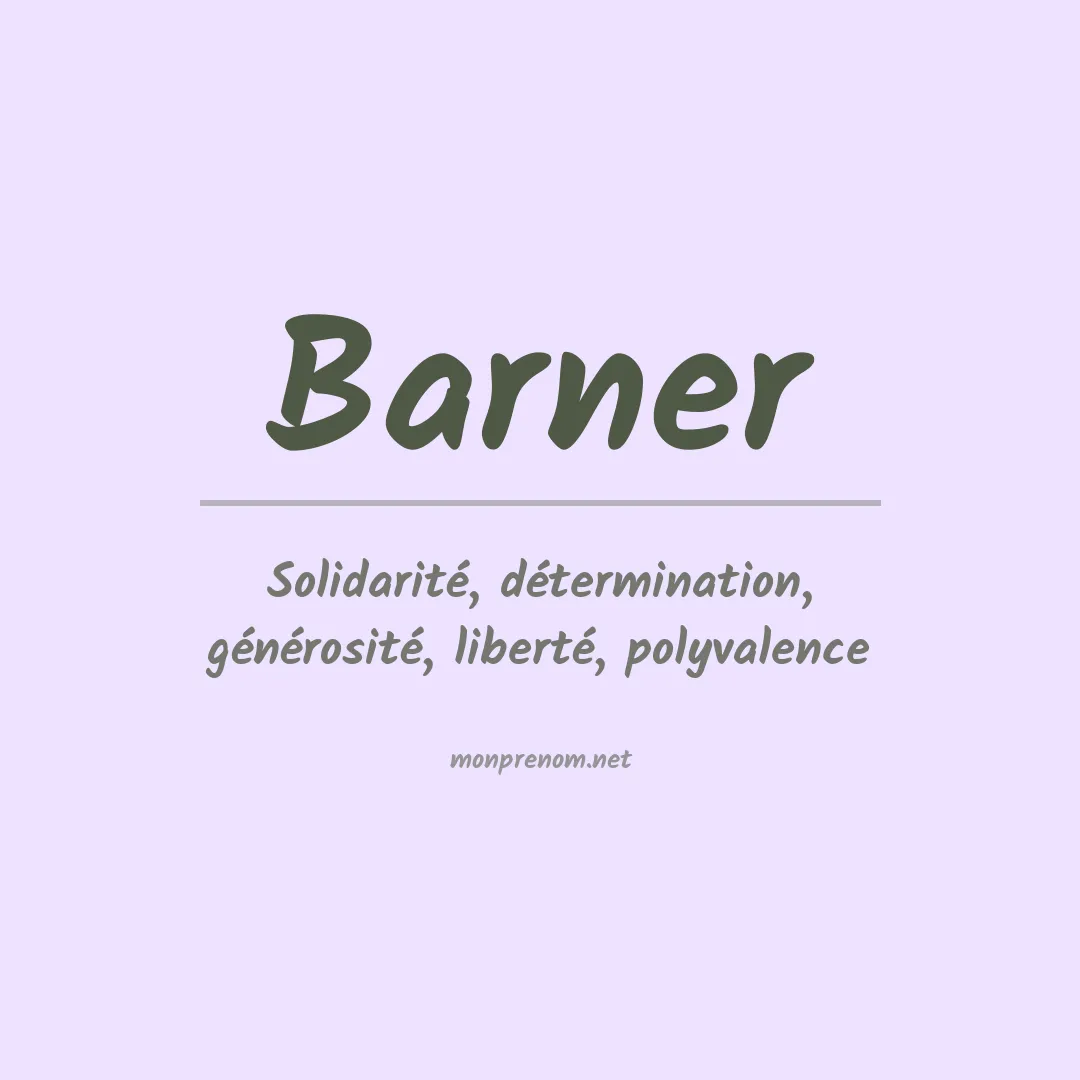 Prénom Barner