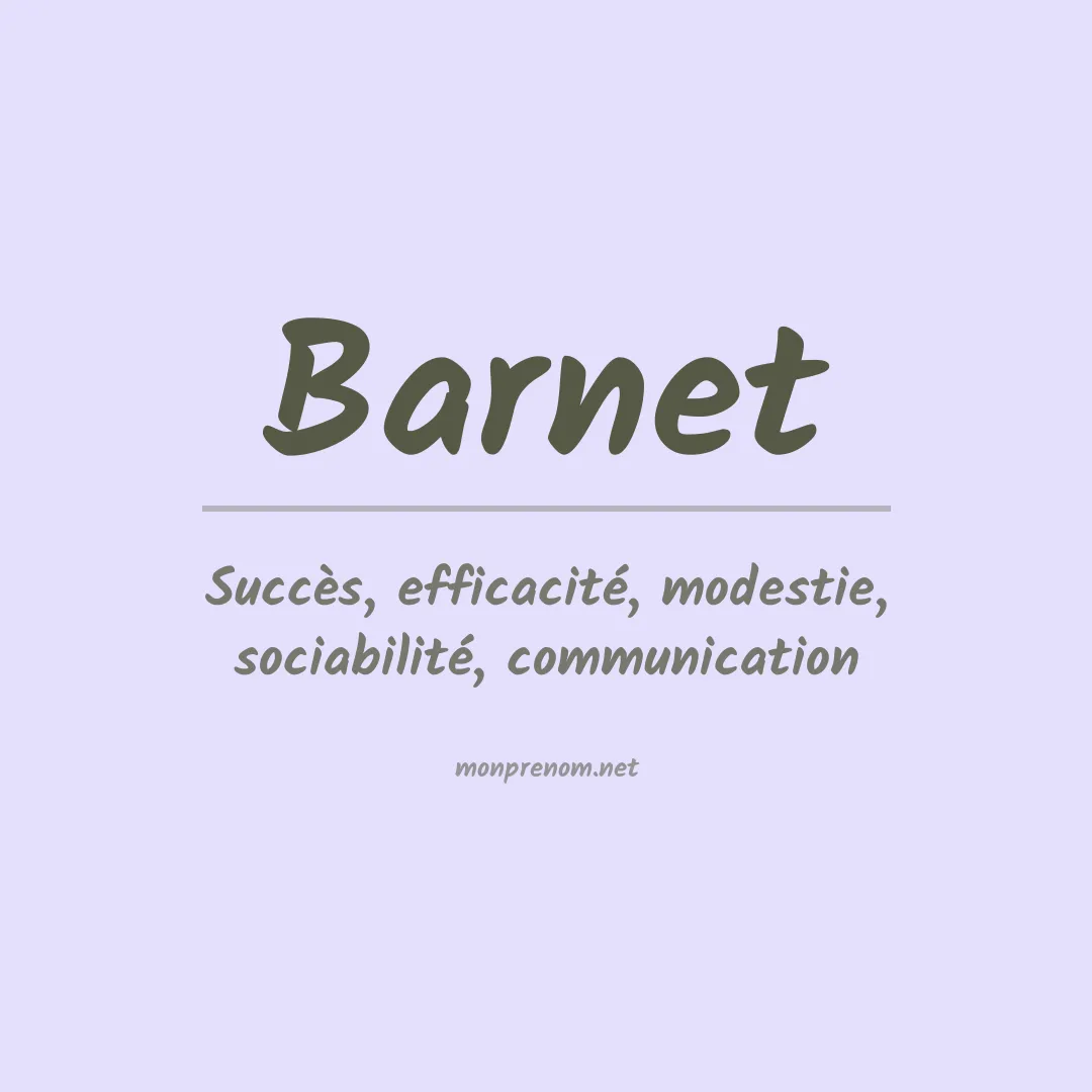 Prénom Barnet