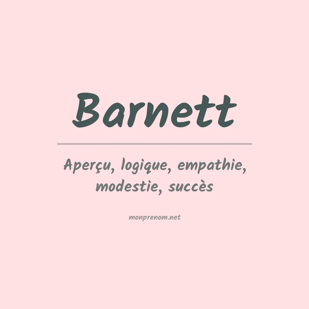 Prénom Barnett