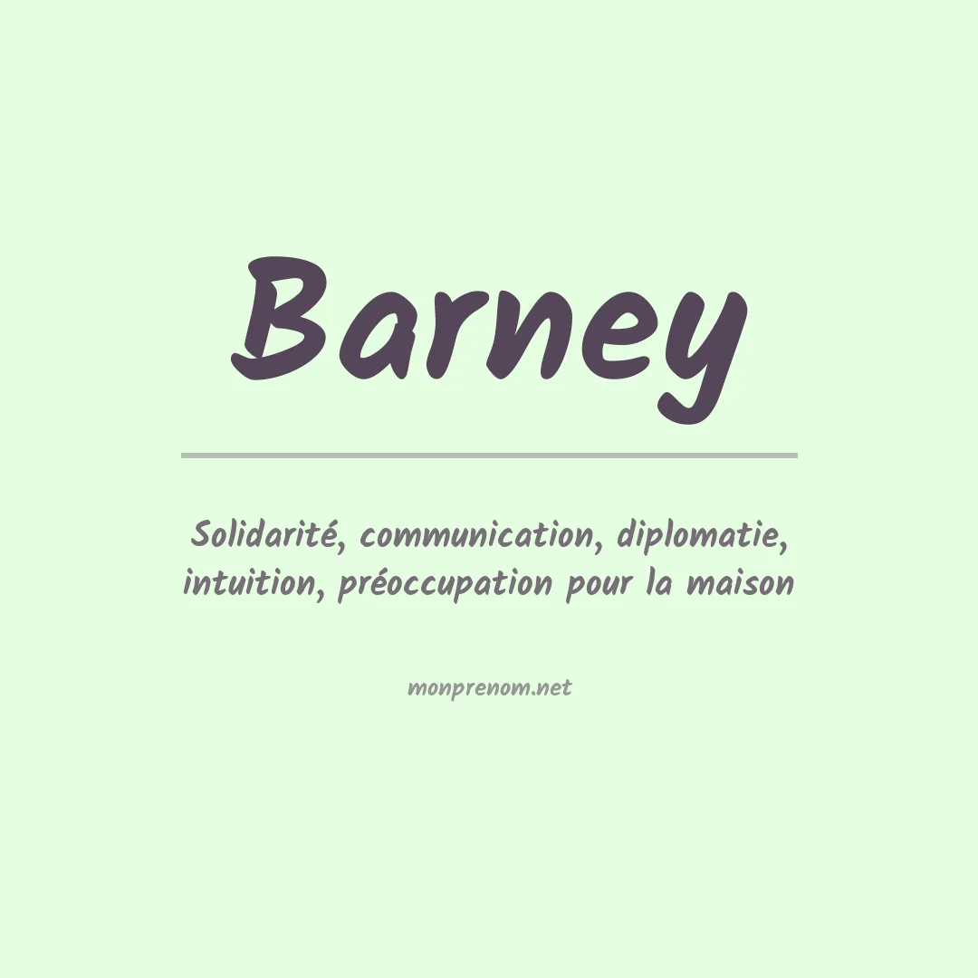 Prénom Barney