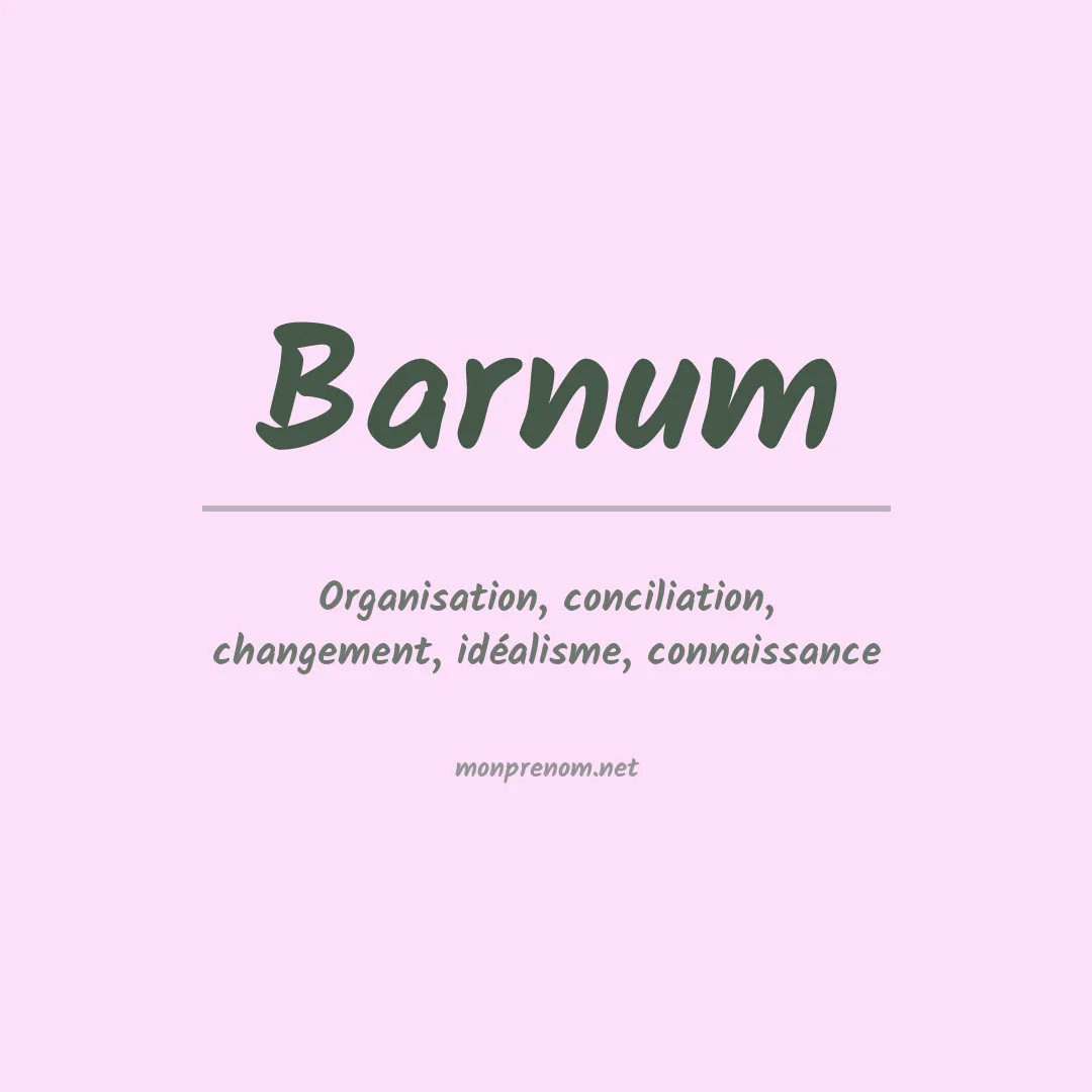 Prénom Barnum