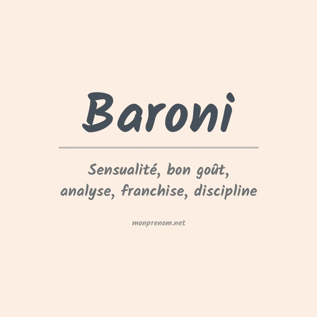 Prénom Baroni