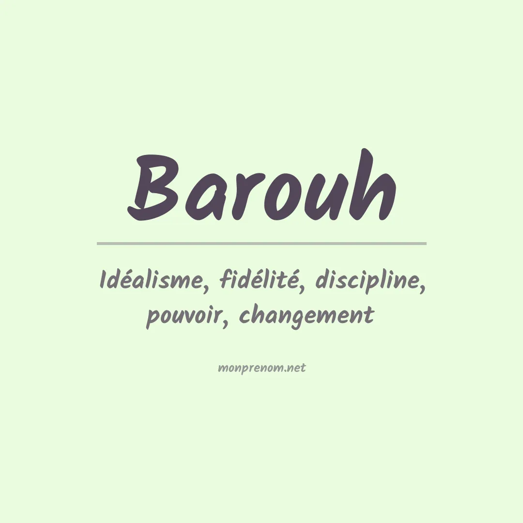 Signification du prénom Barouh