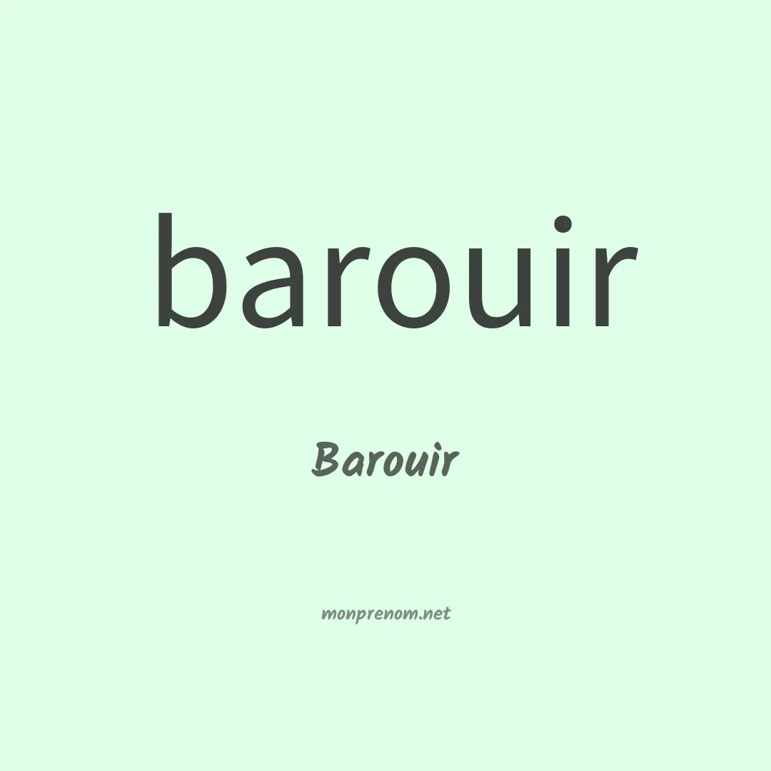 Barouir en chinois